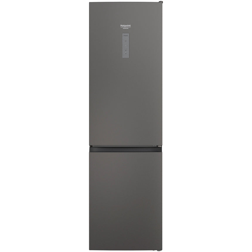 Combina frigorifica Hotpoint HAFC9TO32SK, 367 I, Total No Frost, Clasa E, H 202.7 cm, Negru Argintiu