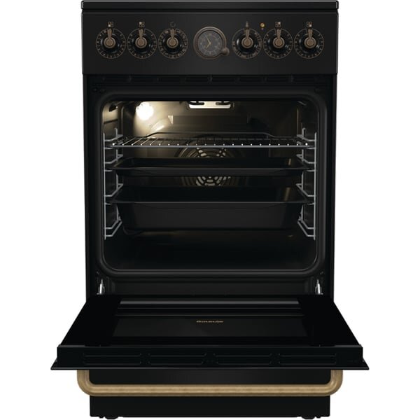Aragaz GORENJE GECS5B70CLB, 4 arzatoare, Electric, L 50 cm, Grill, Negru