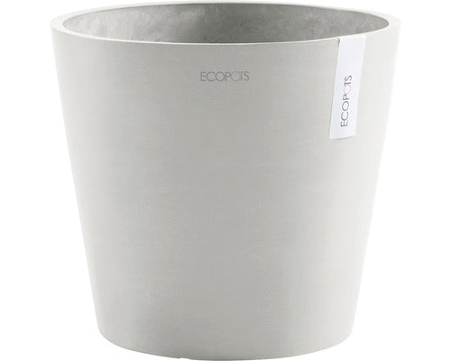Ghiveci Ecopots Amsterdam Cu Sistem De Irigare Plastic Ø 30 Cm H 26 Cm Alb-gri