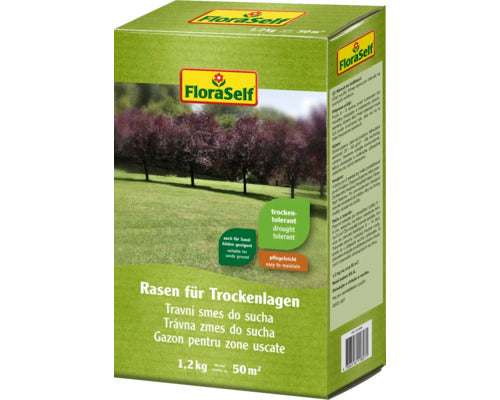 Seminte gazon pentru terenuri aride FloraSelf 1, 2 kg 50 mp