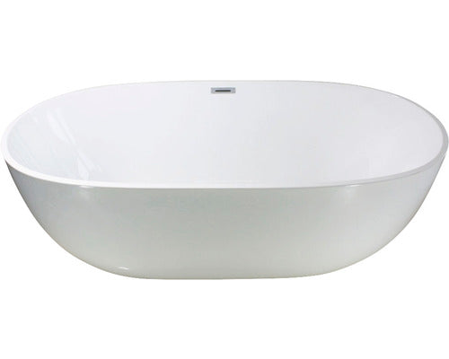 Cada de Baie Ovala Freestanding Luna 75x150x58 cm Acril Alb