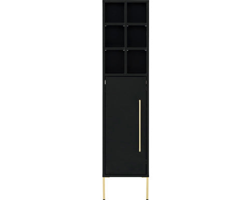 Dulap Baie Inalt Sarah, 1 Usa, Pal, 30,4x130,6 Cm, Negru