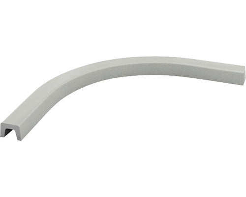 Prag Cabina Dus Semirotund din Compozit 80x80 cm Gri Inox