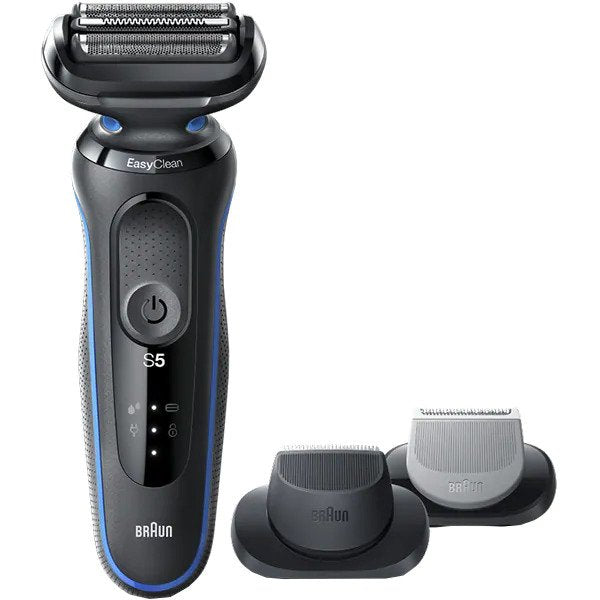 Aparat de ras electric Braun 50-B1620s, sistem EasyClean, utilizare uscata si umeda, albastru
