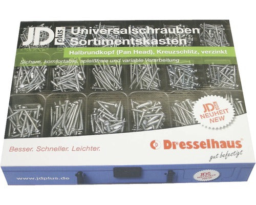 Set Holsuruburi Universale Cu Cap Bombat Cruce Dresselhaus Jd-plus Otel Zincat, 700 Piese