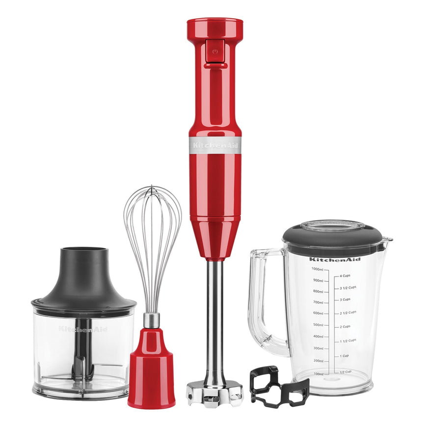 Mixer vertical KitchenAid 5KHBV83EER, 180W, capacitate recipient 1L, empire red