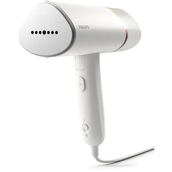 Fier de calcat vertical Philips STH3020/10, Series 3000, 1000W, abur continuu 20g/min, rezervor apa 120ml, compact si pliabil, alb