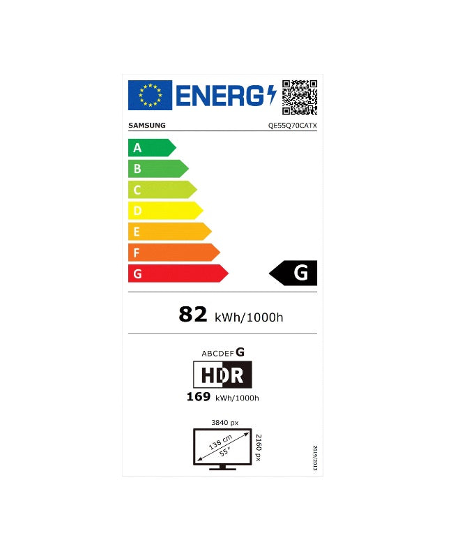 Televizor QLED Smart SAMSUNG 55Q70C, Ultra HD 4K, HDR, 138 cm, Clasa G, Gri