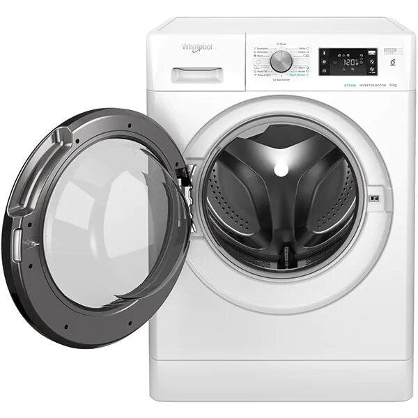 Masina de spalat rufe frontala WHIRLPOOL FFB8448BVEE, 6th sense, FreshCare+, 8kg, 1400rpm, Clasa C, Alb