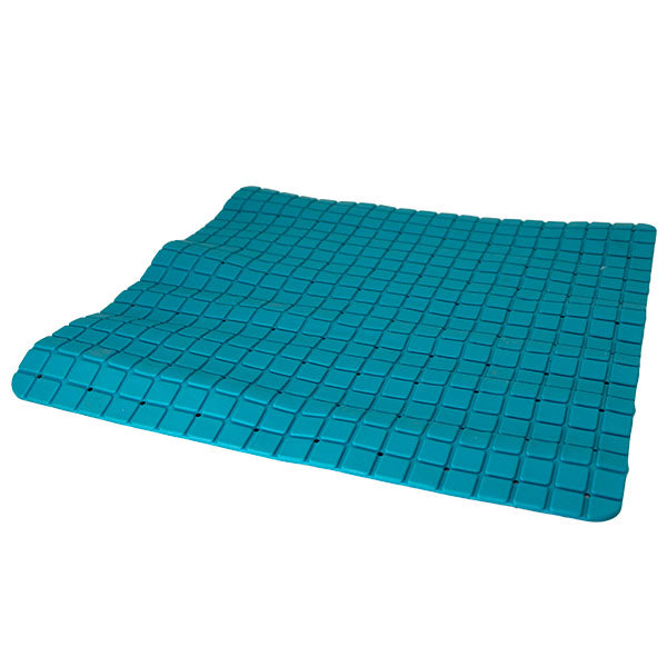 Covor antiderapant cada dus, Frandis, 50x50cm, albastru turquoise