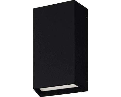 Aplica Sus/jos Cu Led Integrat Spongano 2x5w 1200 Lumeni, Pentru Exterior Ip65, Negru