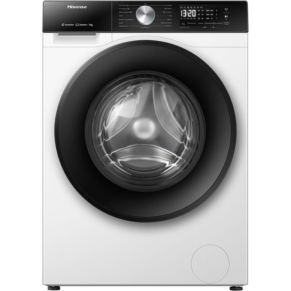Masina de Spalat Rufe Frontala Slim HISENSE WF3S7021BW, Steam, 7 kg, 1200rpm, Clasa A, Alb