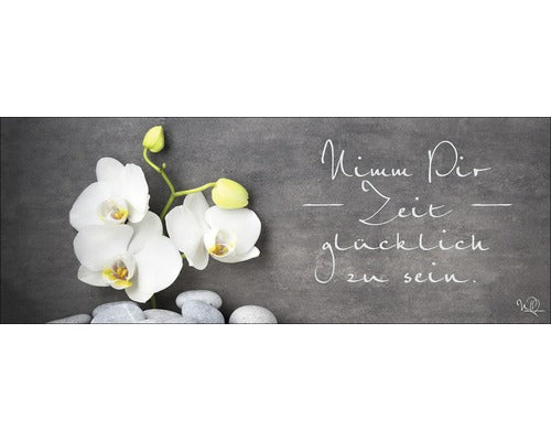 Tablou Sticla Wellness Slogan I 30x80 Cm