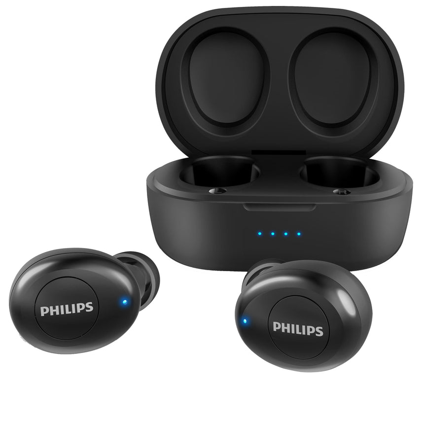 Casti Audio In-Ear Philips, TAT2205BK/00, True Wireless, Autonomie 4h, Negru