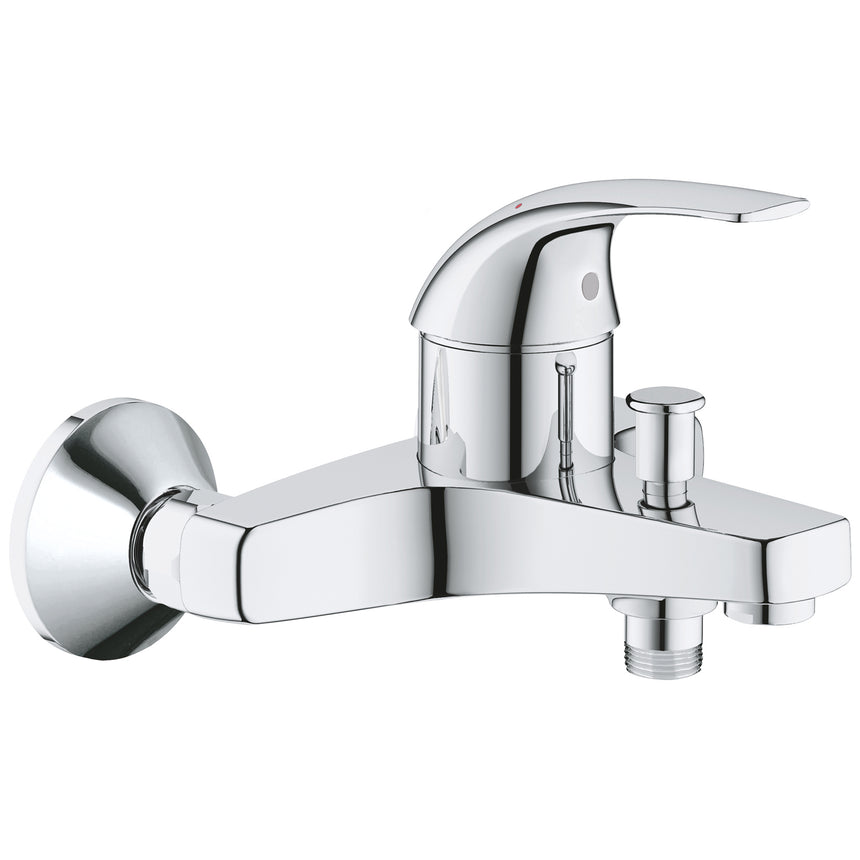 Baterie cada Grohe Start Curve, monocomanda, 1/2'', cartus ceramic, limitator debit, diverter, Crom