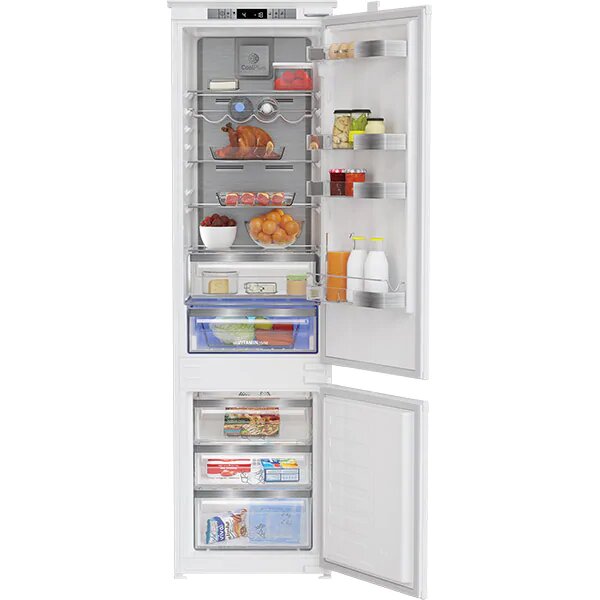 Combina frigorifica incorporabila GRUNDIG GKNI 25942 FN, Duo Cooling No Frost, 284 l, H 193.5 cm, Clasa A++, Alb