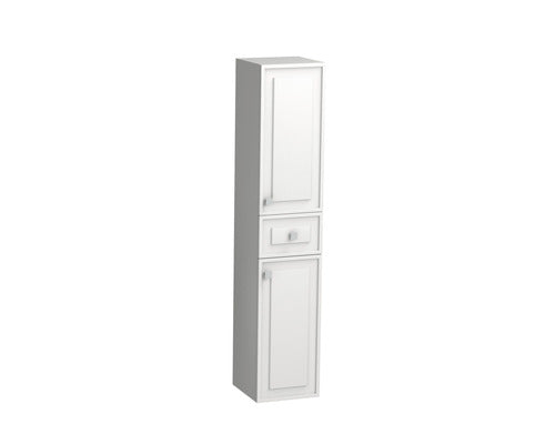 Dulap baie inalt Rustica, 2 usi 1 sertar, MDF, 35x160 cm, alb