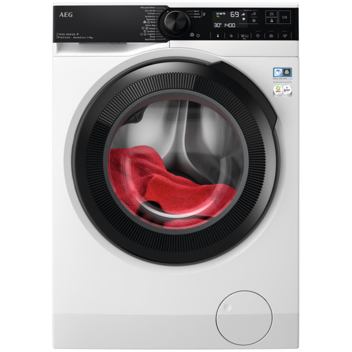 Masina de spalat rufe AEG LFR73944QE, 9 kg, 1400 rpm, Motor Inverter MagnetPermanent, Autodozare detergent si balsam, Clasa A, Wi-Fi, ProSense, ProSteam, Afisaj LED, Alb
