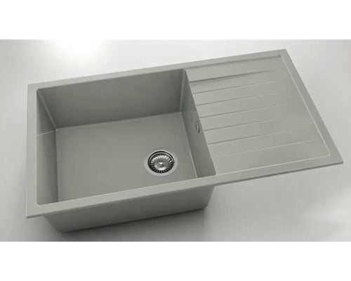 Chiuveta Bucatarie Marmura Compozita Cu O Cuva Fat Avangard 229 90x49 Cm, Cu Picurator, Reversibila, Inox