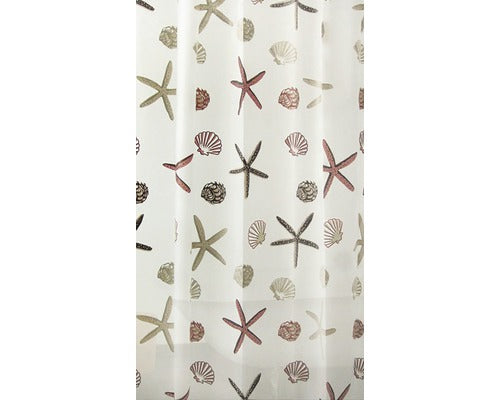 Perdea De Dus Bisk Starfish Multi 180x200 Cm Peva Alb/gri/negru/roz