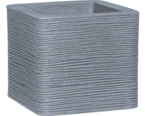 Ghiveci Kubus Patrat, 30 X 30 X 26 Cm, Gri