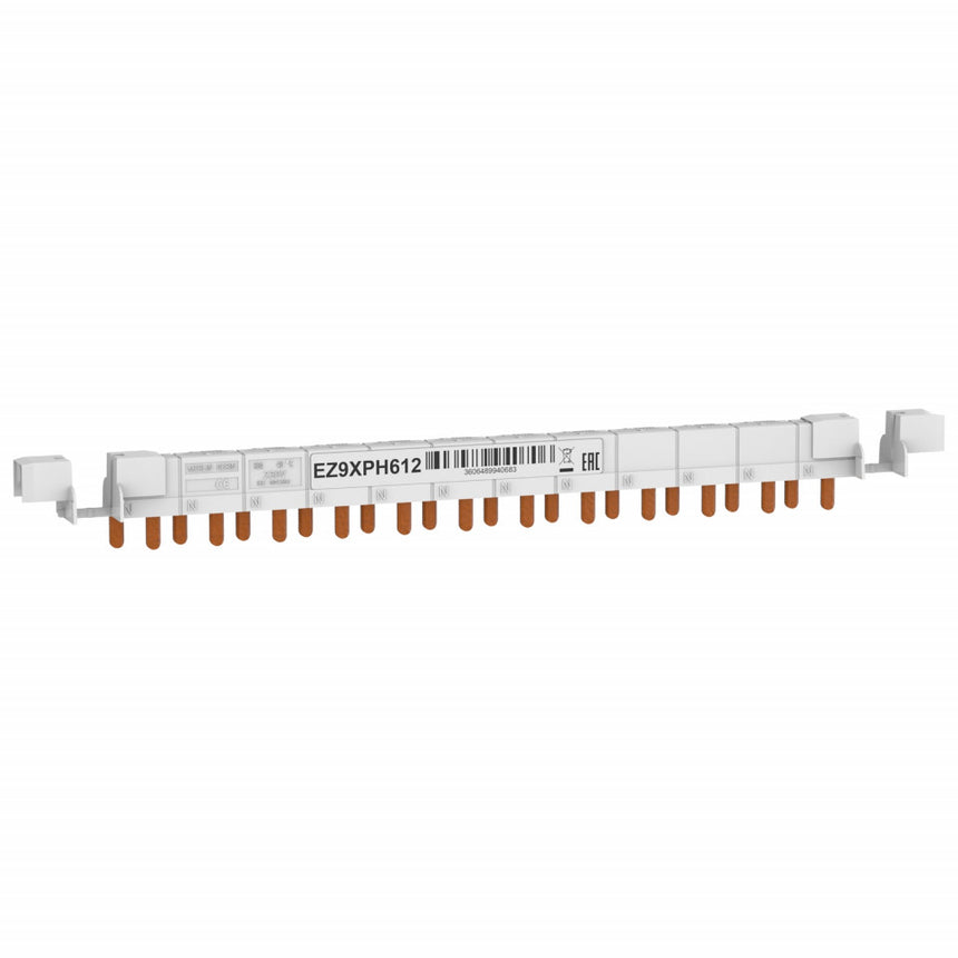 Bara busbar tip pieptene Schneider Electric Easy9 EZ9XPH612, 1P+N 63A 12x, pentru tablouri electrice