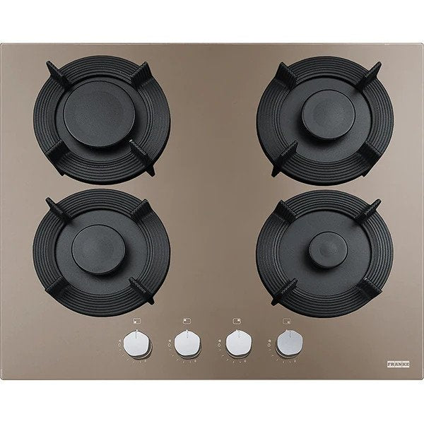 Plita incorporabila Franke FHMF 604 4G C, Gaz, 4 Arzatoare, Aprindere electronica, Valva de siguranta, Arzatoare si gratare fonta, 60 cm, Sticla Oyster