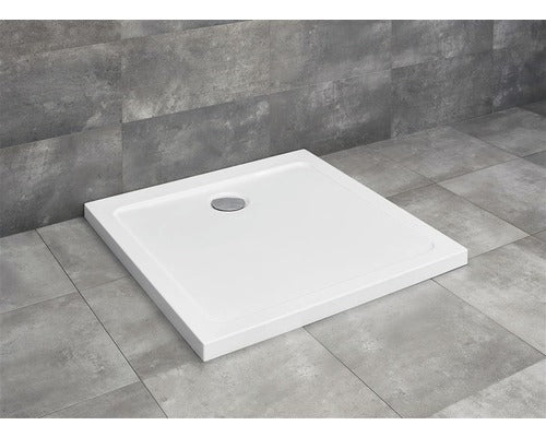 Cadita de Dus Patratra Radaway Doros C, 100x100x5 cm, Acril, SDRC1010-01, Alb
