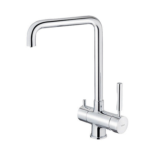 Baterie bucatarie cu functie filtrare OS 229, monocomanda, 2 canale apa, aerator anticalcar, crom