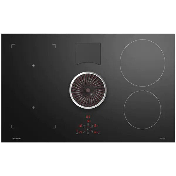Plita incorporabila GRUNDIG GIEH 823470, Inductie, 4 arzatoare, Hota integrata, Touch Control, Negru