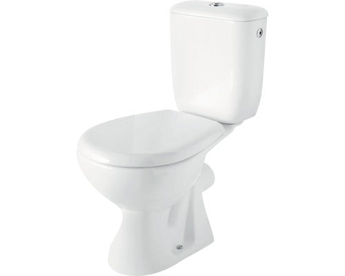 Set WC compact Cersanit Solari, include rezervor si capac WC, evacuare orizontala