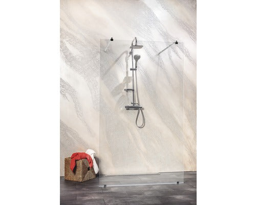 Perete dus tip walk-in Sanotechnik Sanoflex Freedom I, 147x195 cm, sticla securizata transparenta