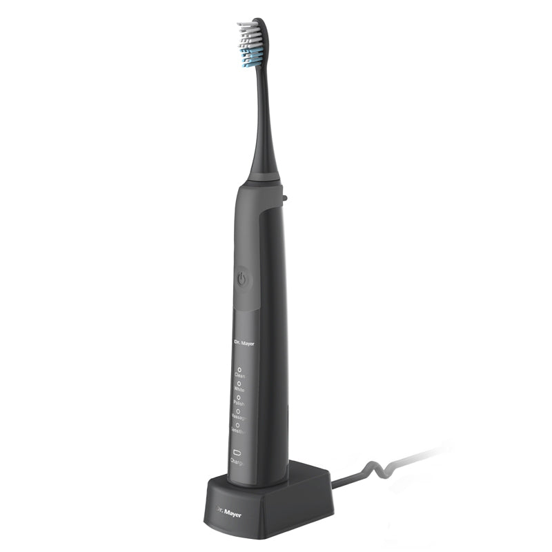 Periuta electrica sonica Dr. Mayer GTS2080BK negru, pana la 48 000 PM/min, 5 moduri de curatare, timp de utilizare pana la 180 min, Design impermeabil IPX7, silentioasa, 2 capete peri DuPont, GTS2080BK