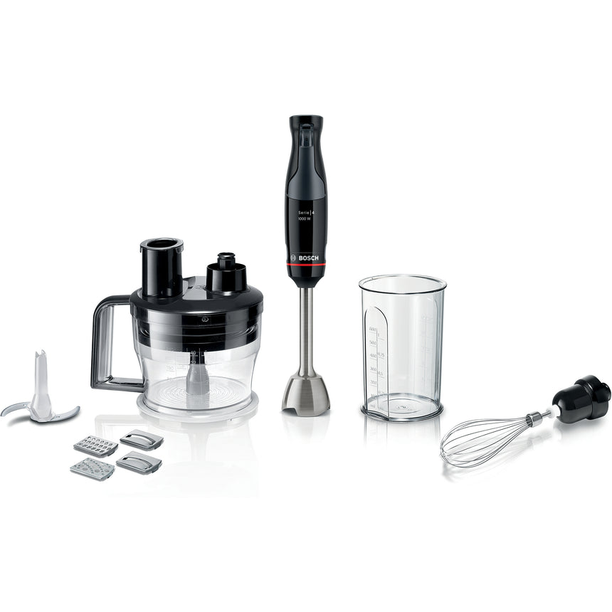 Mixer vertical Bosch MSM4B670, 1000W, tija de inox, mecanism click, cuplaj ceramic, buton ergonomic pt selectarea vitezelor