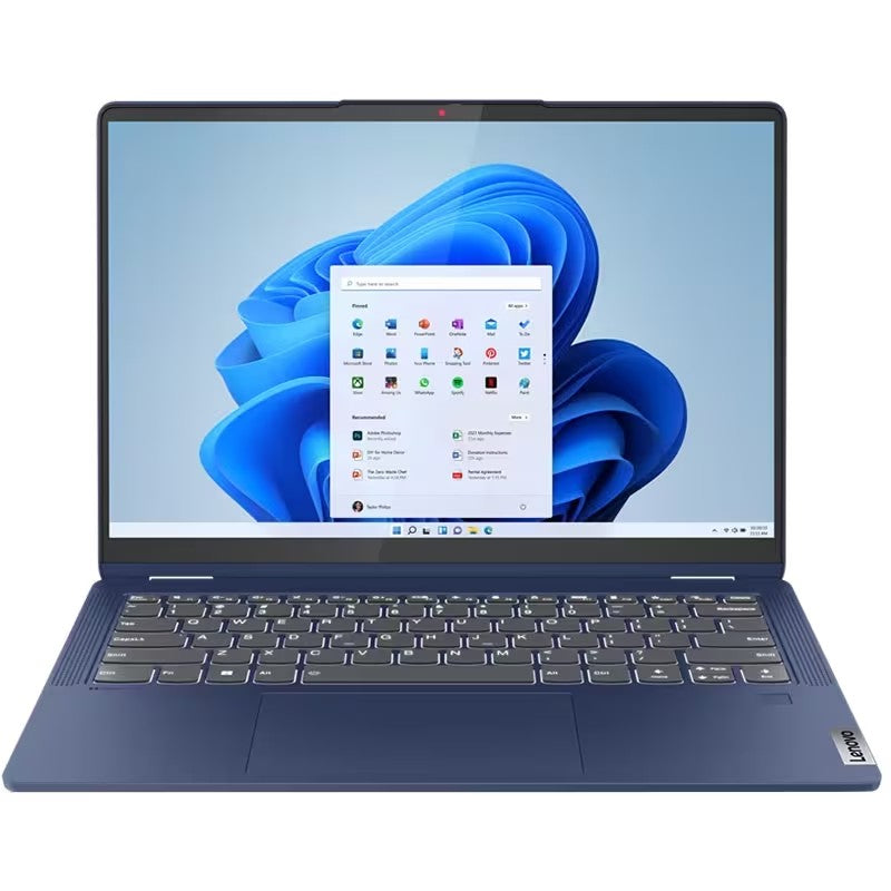 Laptop 2 in 1 LENOVO IdeaPad Flex 5 14ABR8, AMD Ryzen 5 7530U pana la 4.5GHz, 14" WUXGA Touch, 8GB, 512GB, AMD Radeon, Windows 11 Home, Albastru