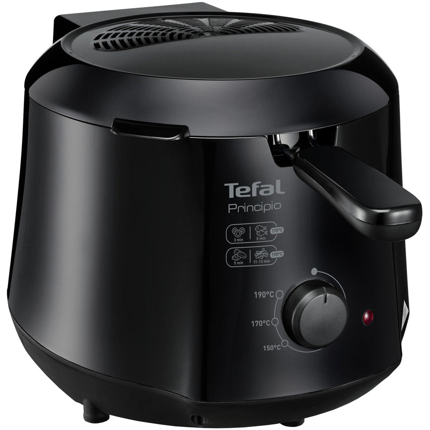 Friteuza Tefal Minicompact FF230831 Principio, 1000W, 1.2L, termostat reglabil 150-190°C, negru