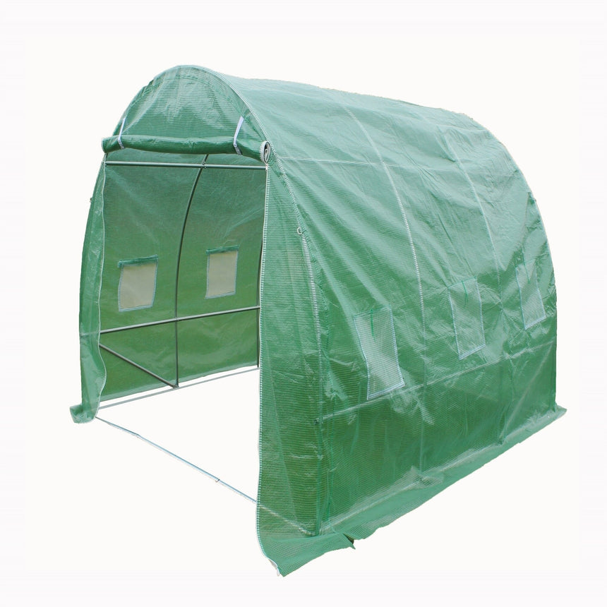 Sera Cupole PEV, Tunel, Hobby Metal, Otel zincat/Polietilena armata, verde, 300x300x200 cm, 9 m²