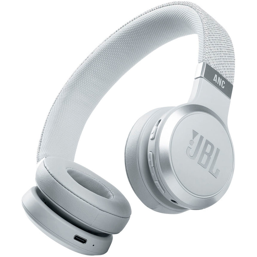 Casti audio on-ear JBL Live 460NC, Noise Cancelling, Bluetooth, Asistent Vocal, Alb