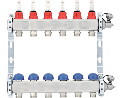 Kit Distribuitoare Inox, Debitmetre, Robineti Termostatabili M24x19 5 Circuite