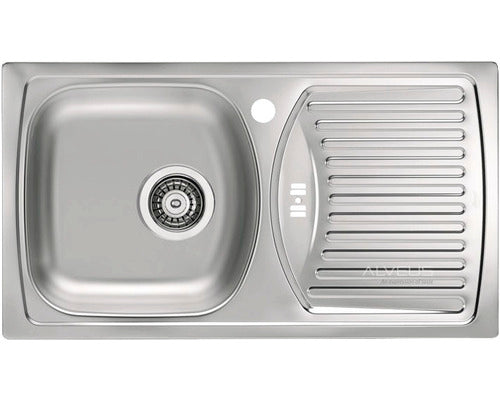 Chiuveta Bucatarie Cu O Cuva Alveus Basic 150 Leinen, 78x35 Cm, Cu Picurator Pe Partea Dreapta, Inox