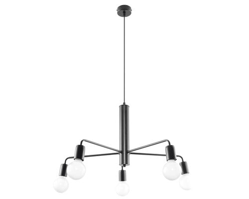 Pendul Duomo E27 Max. 6x60w, Negru/metal