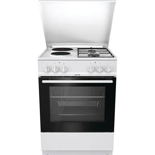 Aragaz GORENJE K6121WG, 4 arzatoare, Gaz si Electric, 60 cm, Alb