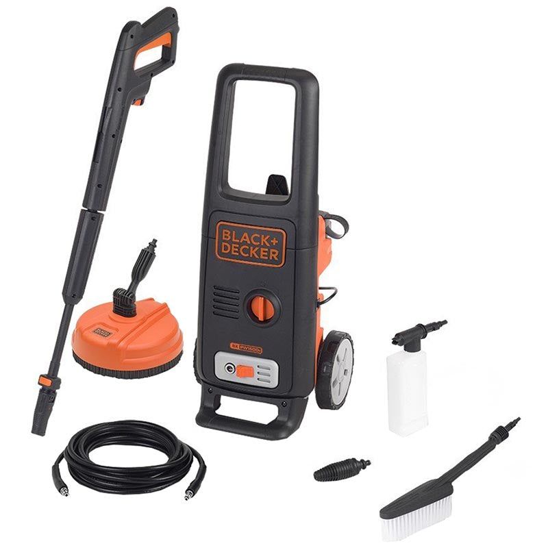 Aparat de spalat cu presiune Black & Decker BXPW1600PE, 1600 W, 420l/h, 125 bar, 50°C temperatura maxima, accesorii incluse
