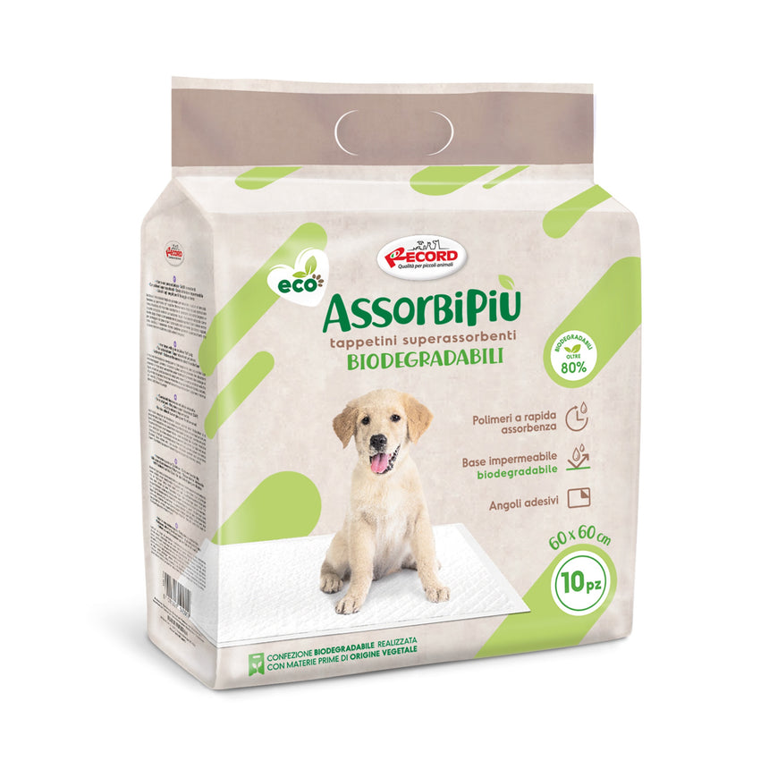 Covorase absorbante Assorbipiu Eco, biodegradabile, 60x60cm, 10buc