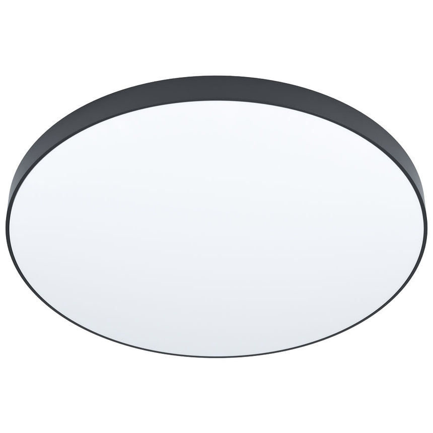 Plafoniera dimabila ZUBIETA-A, EGLO, LED, 36W, 3700 lm, lumina rece, neutra, calda, otel, negru, plastic, alb, 59.5 cm diametru, telecomanda inclusa