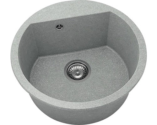 Chiuveta Bucatarie Rotunda Fat Avangard 223 Ø51 Cm, Granixit Platina
