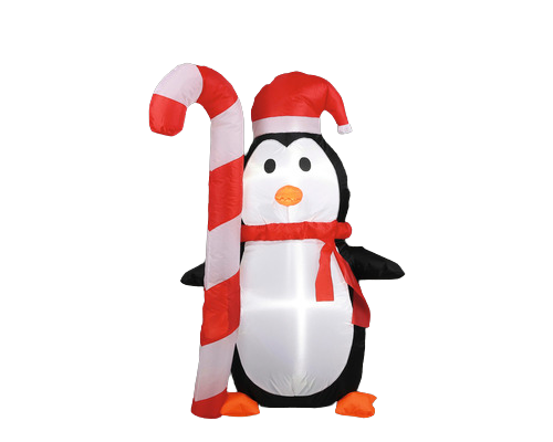 Figurina Luminoasa Gonflabila Pinguin H 120 Cm