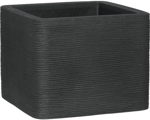 Ghiveci Striat Geli, Plastic, 50x50x39 Cm, Antracit