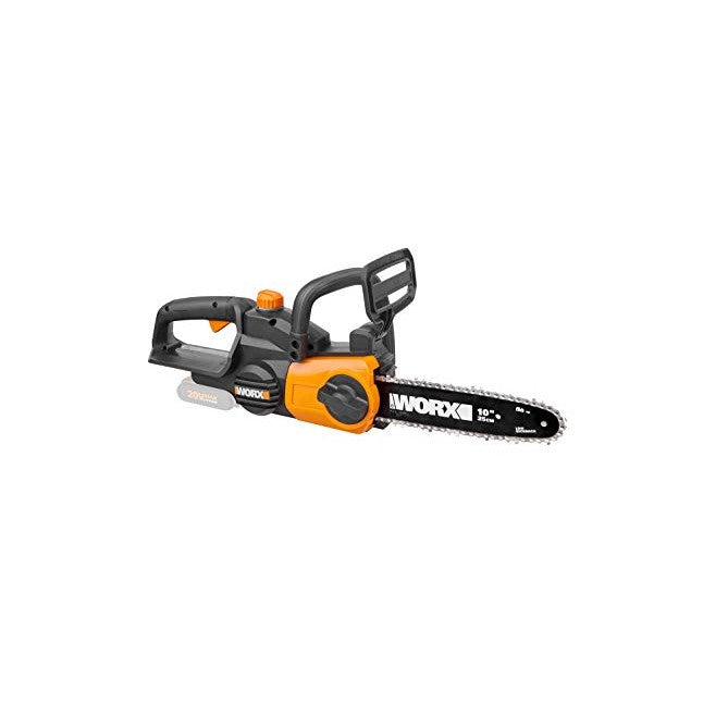 Drujba (fierastrau electric) cu lant pe acumulator WORX WG322E.9, 20V, lama 25 cm, viteza lant 3.8 m/s, motor fara perii, ungere automata lant, fara acumulator si incarcator in setul de livrare