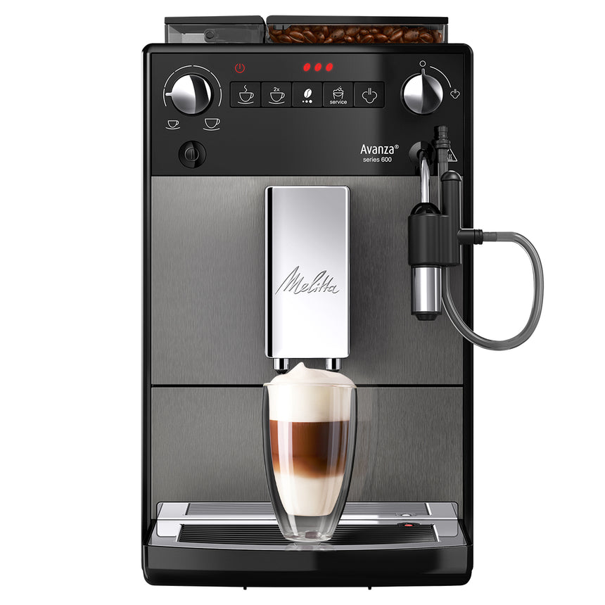 Espressor Automat Melitta® Avanza, 15 bar , Sistem Cappuccinatore, 5 niveluri de granulatie